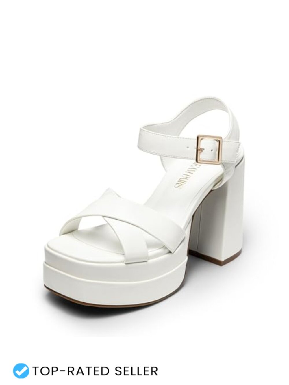Dream Pairs Women's Platform Chunky Heel Sandals with Faux Leather